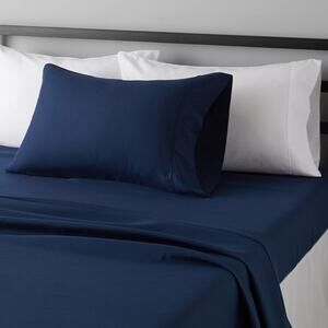 Super Soft Breathable Microfiber 3-Piece Bed Sheet set Twin XL - navy blue